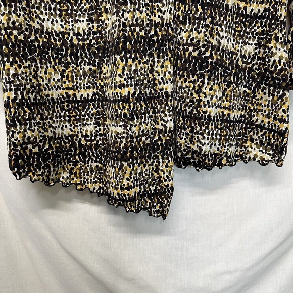 Women's Cato 18/20W V- Neck Geometric Print Top 3/4 Sleeve Pullover Stretchy - Picture 3 of 11